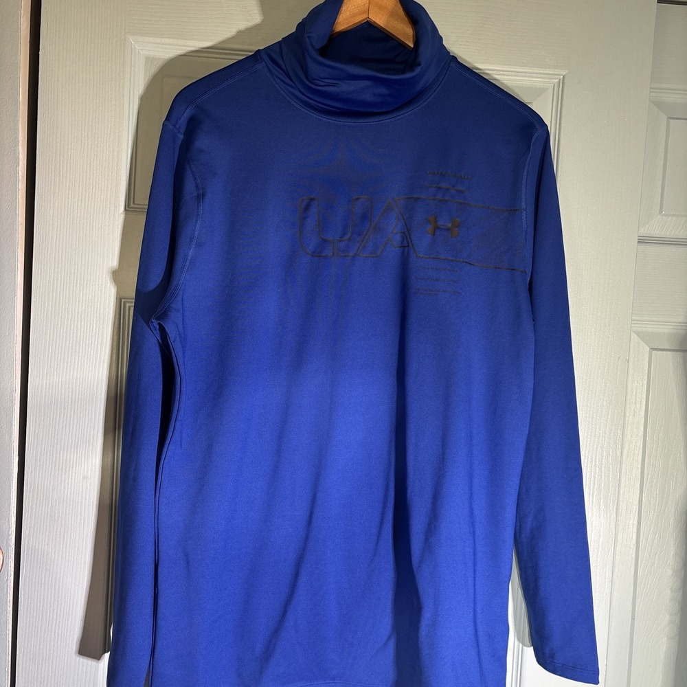 Under Armour Fitted ColdGear Long-Sleeve Cobalt Blue Pullover XL EUC
